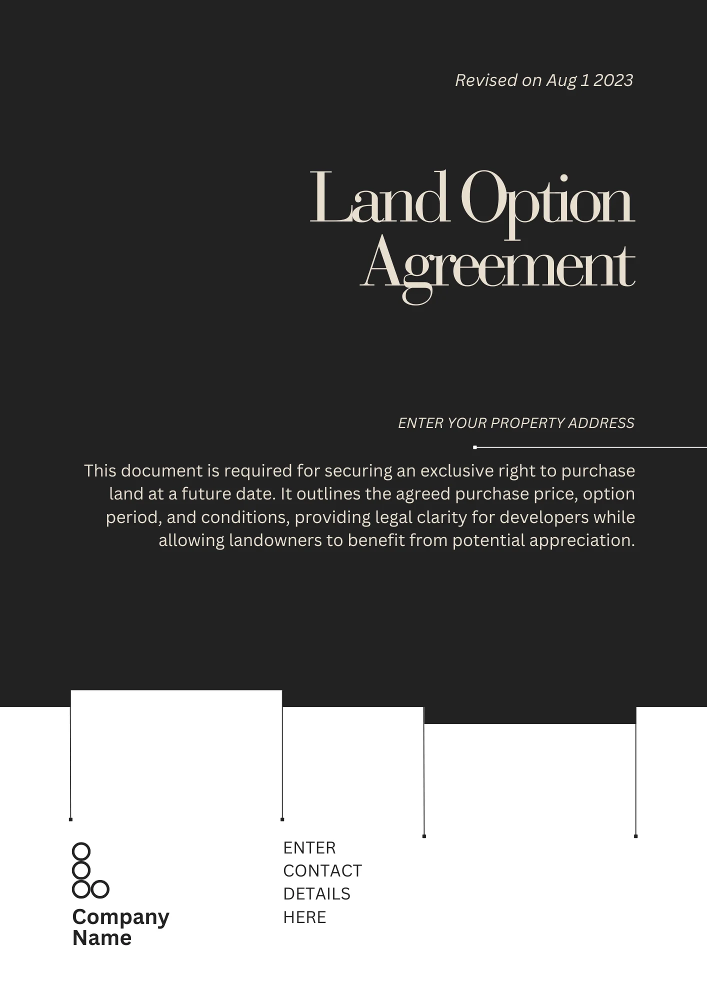 Land Option Agreement – Secure Your Property Deals with a Legally Binding Contract