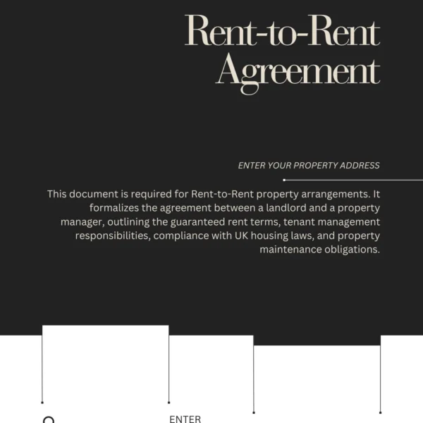 Rent-to-Rent Agreement – Secure Your Property Leasing Terms with a Legally Binding Contract