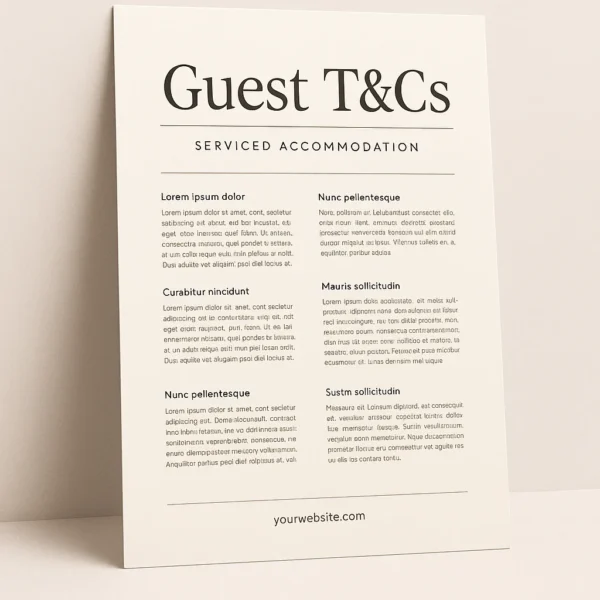 Serviced Accommodation Guest T&Cs