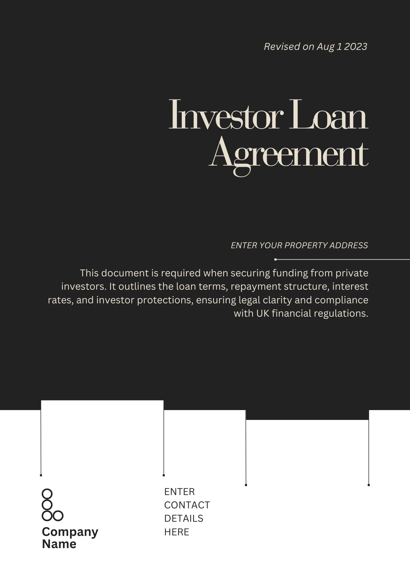 Investor Loan Agreement investor loan agreement template pack