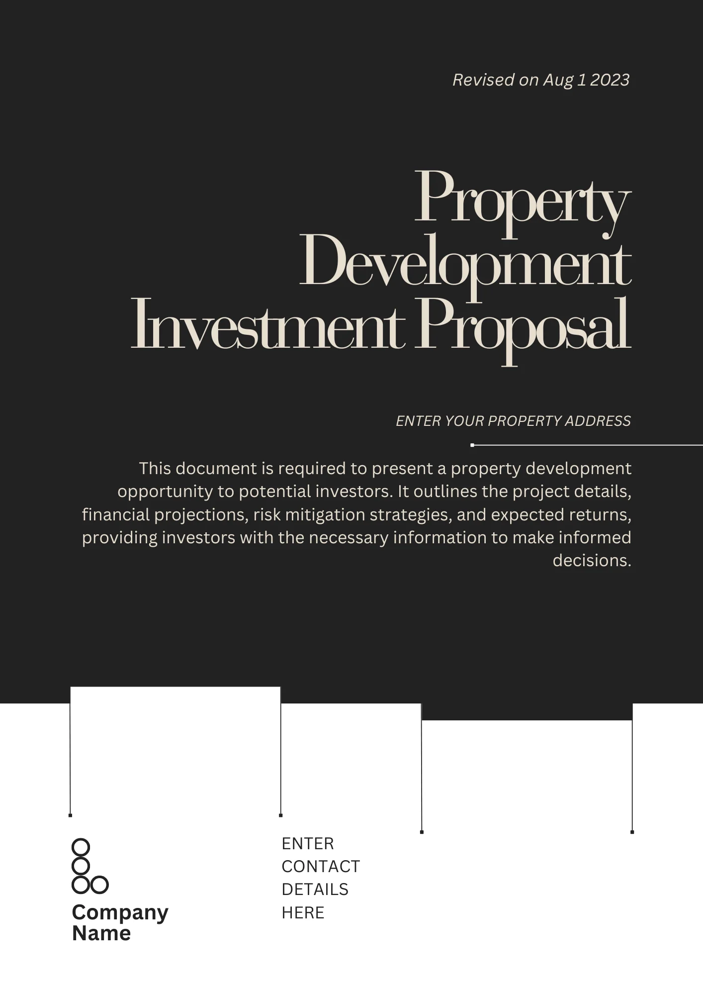 Development Investment Proposal Professional Investment Proposal Template with Graphs & Financial Projections
