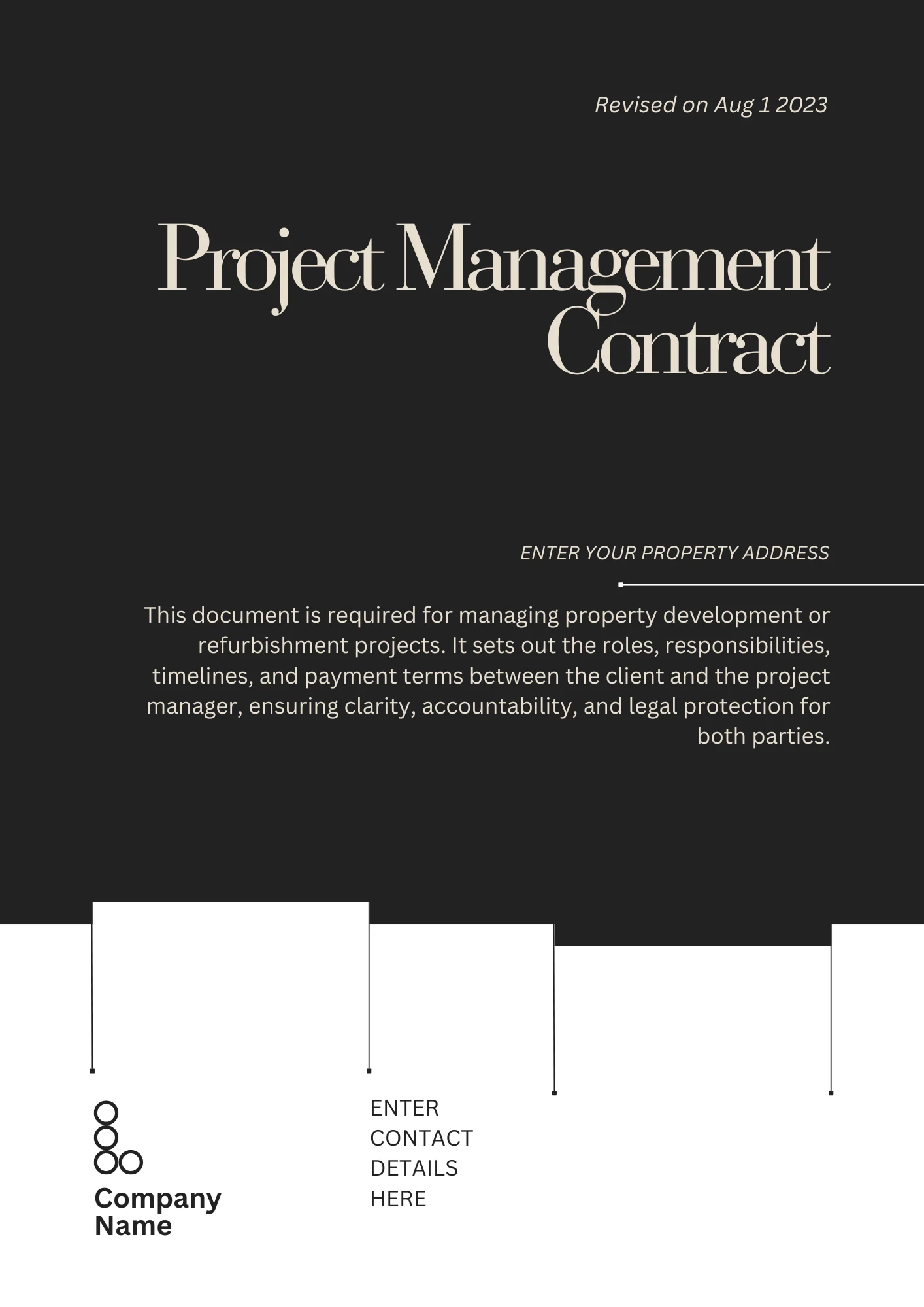 project management contract template pack