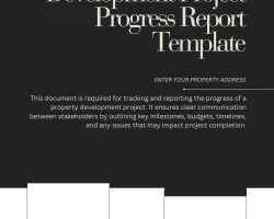 Development Project Progress Report – Track Milestones & Monitor Performance in Real Estate Development