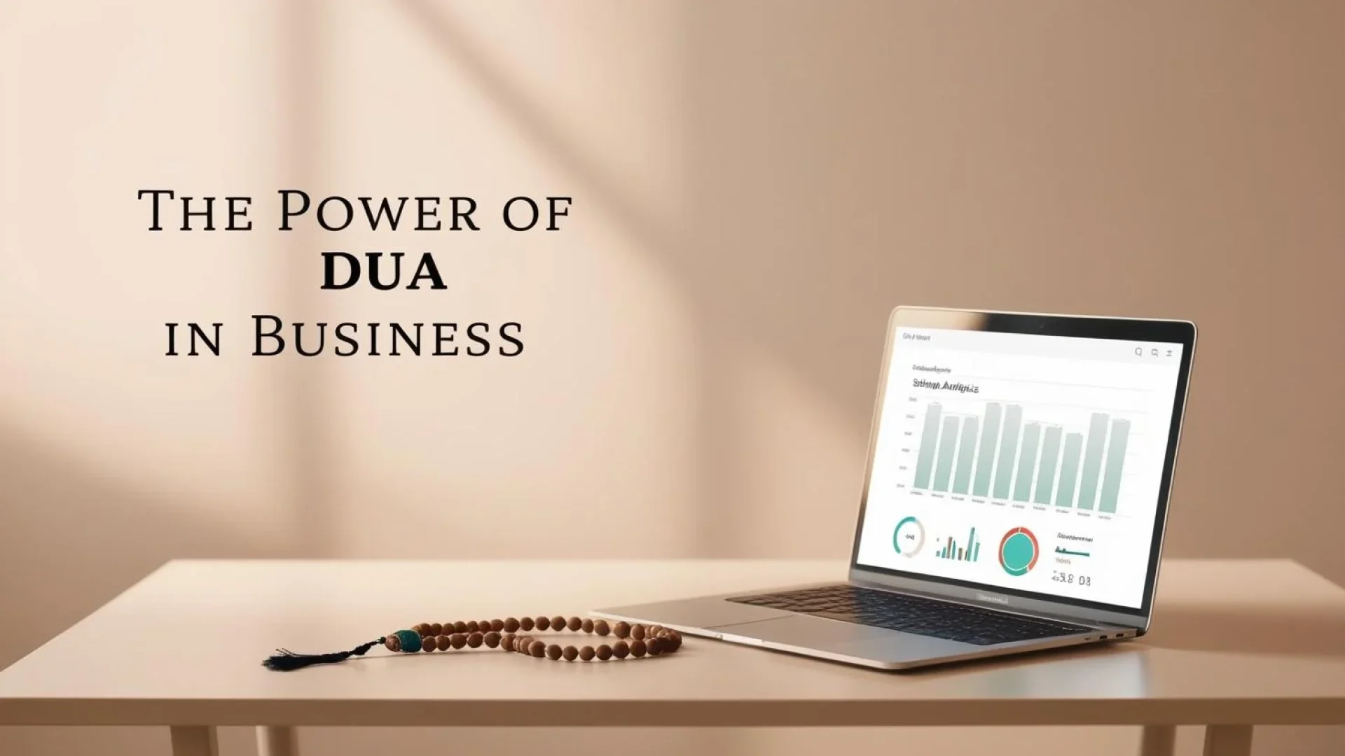 The Power of dua in Business_ featuring a soft blur and shallow depth of field.
