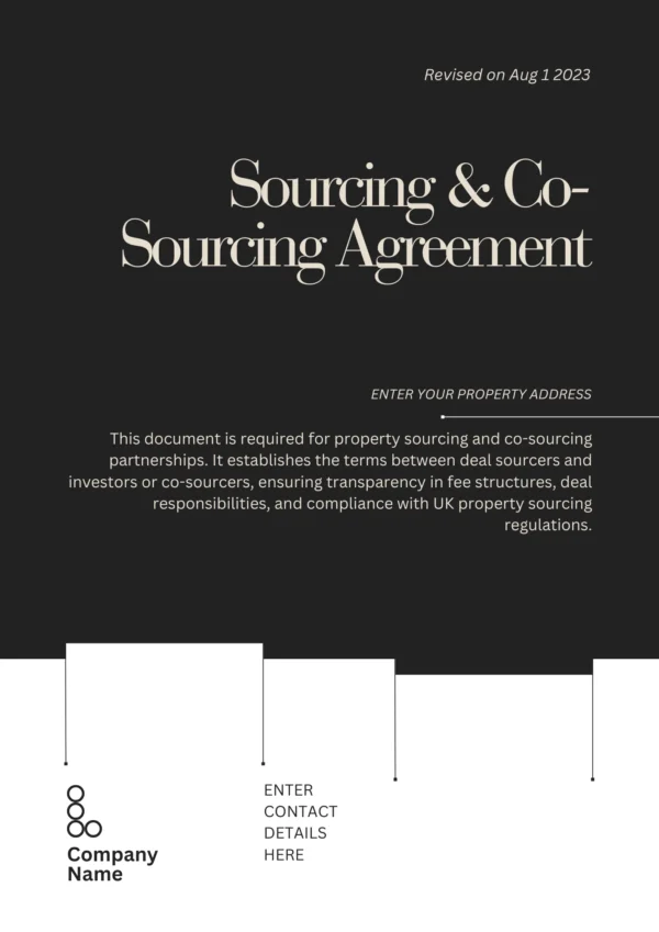 Sourcing & Co-Sourcing Agreement – Legally Binding Property Deal Contract